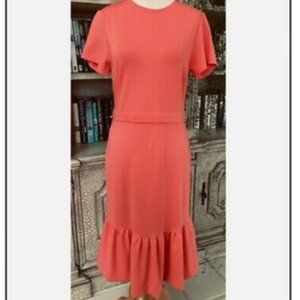 Chloe Kristyn Bubble Hem Midi Dress in Salmon NEW WITH TAGS SIZE SMALL